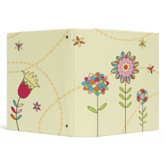 colorful summer flowers notebook binder