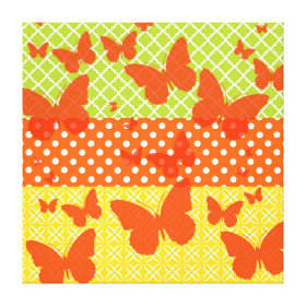 Colorful Summer Pattern Butterfly Design Canvas Prints