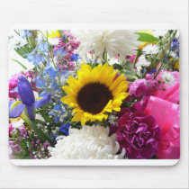 Colorful Sunflower bouquet Mouse Pads