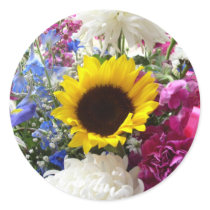 Colorful sunflower bouquet stickers by grammasue319 Colorful sunflower bouquet stickers