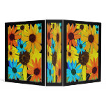 Colorful Sunflowers Vinyl Binders