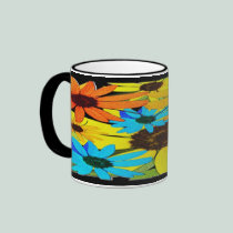 Colorful Sunflowers Mug mugs