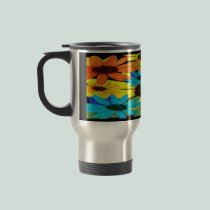 Colorful Sunflowers Travel Mug mugs