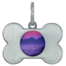 Colorful Sunset Pet Name Tags