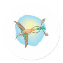 colorful swallow bird stickers