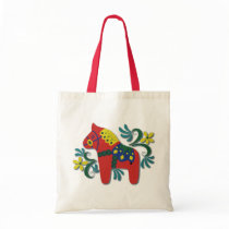 Colorful Swedish Dala Horse Bags