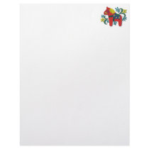 Colorful Swedish Dala Horse letterhead