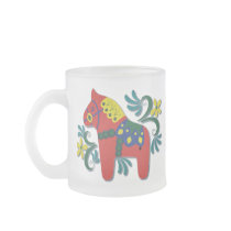 Colorful Swedish Dala Horse Coffee Mug