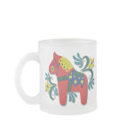 Colorful Swedish Dala Horse mugs