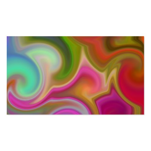Colorful Swirl Abstract Business Card Templates (front side)