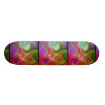 Colorful Swirl Abstract Custom Skateboard