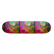 Colorful Swirl Abstract Custom Skateboard