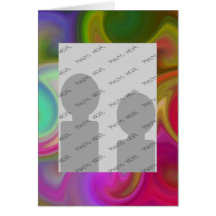 Colorful Swirl Abstract Greeting Cards