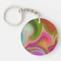 Colorful Swirl Abstract. Key Chains