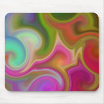 Colorful Swirl Abstract Mouse Pad