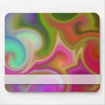 Colorful Swirl Abstract Mouse Pad