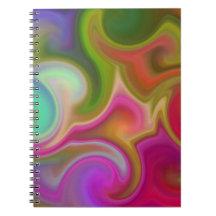 Colorful Swirl Abstract Notebook