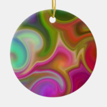 Colorful Swirl Abstract Ornament