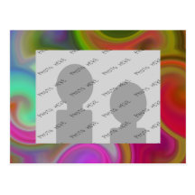 Colorful Swirl Abstract Postcard