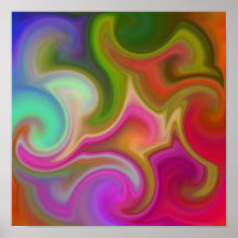 Colorful Swirl Abstract. Posters