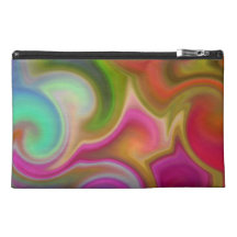 Colorful Swirl Abstract. Travel Accessories Bags