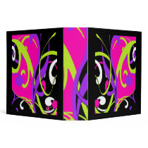 Colorful Swirls Binder