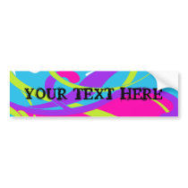 Colorful Swirls Bumper Sticker bumper stickers