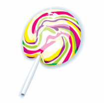 colorful swirly lollipop photo sculpture