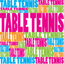 Colorful Table Tennis photo sculptures