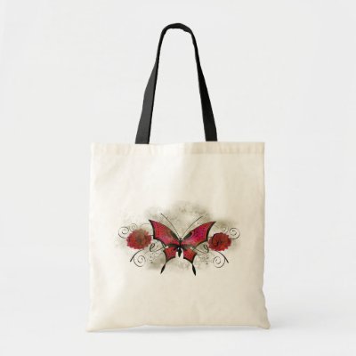 Colorful Tattoo Butterfly Grunge Bag by gidget26