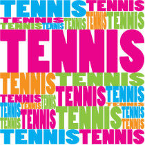 Colorful Tennis photo sculptures