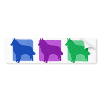 Colorful Tervuren Silhouettes bumper stickers by MenagerieMayhem Colorful Tervuren Silhouettes bumper stickers