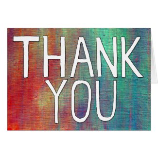 Colorful Thank You (Customizable) card