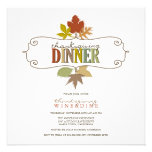 Colorful Thanksgiving Leaves Holiday Party Invite