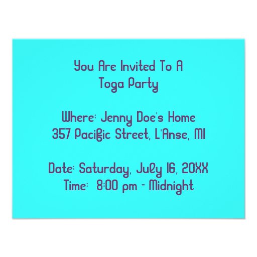 Colorful Themed Party Invitation Ancient
