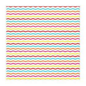 Colorful Thin Chevron Zigzag Stripes Pattern Stretched Canvas Prints