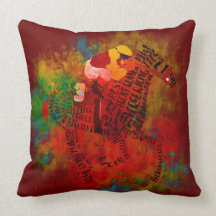 Colorful Thoroughbred Racehorse Pillow