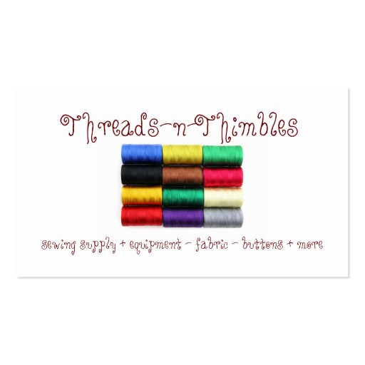 Colorful Thread Business Cards (front side)