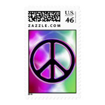 Colorful Tie Dye Peace Sign Stamps