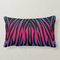 Colorful Tie Dye Zebra Striped Throw Pillow