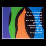 Colorful Tiger Stripe Postcard! postcards
