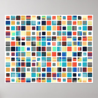 Mosaic Tiles Pattern Posters | Zazzle