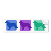 Colorful Toller Silhouettes Bumper Sticker bumper stickers by MenagerieMayhem Colorful Toller Silhouettes Bumper Sticker bumper stickers