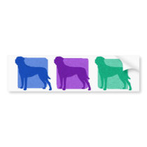 Colorful Tosa Inu Silhouettes Bumper Sticker bumper stickers by MenagerieMayhem Colorful Tosa Inu Silhouettes Bumper Sticker bumper stickers