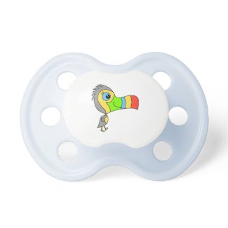 Colorful Toucan Bird. Baby Pacifier