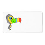 Colorful Toucan Bird. labels