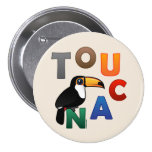 Colorful Toucan Round Button