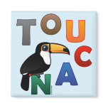 Colorful Toucan Square Magnet