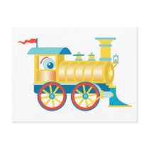 Colorful Toy Train postcards by White_Wedding Colorful Toy Train postcards