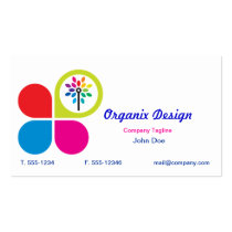 Colorful tree business card business cards